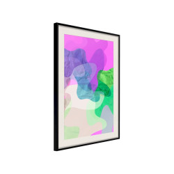 Tableau abstrait aux formes colorées