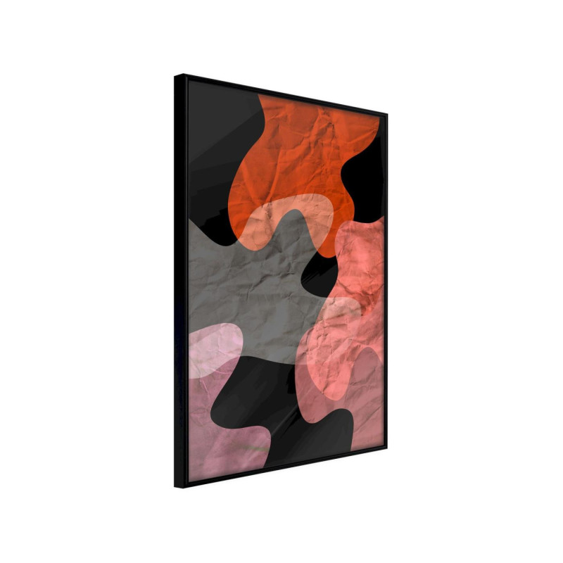 Tableau abstrait aux formes colorées